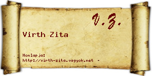 Virth Zita névjegykártya